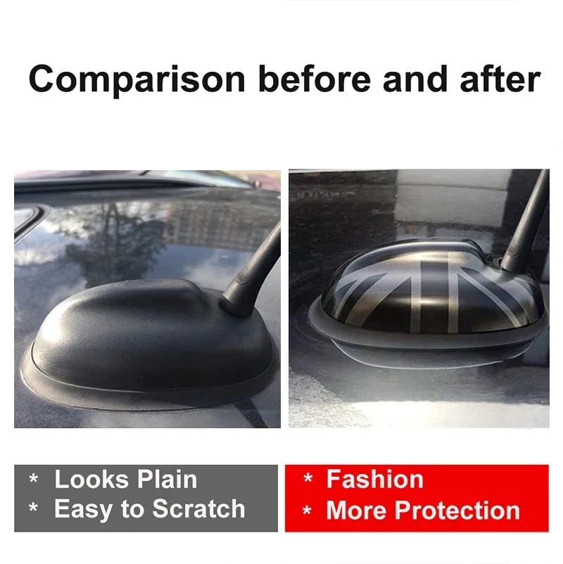 

The Black Flag For MINI Cooper S JCW R60 Countryman R61 Paceman Car Exterior Trim Antenna Cover Sticker Car-Styling Accessories