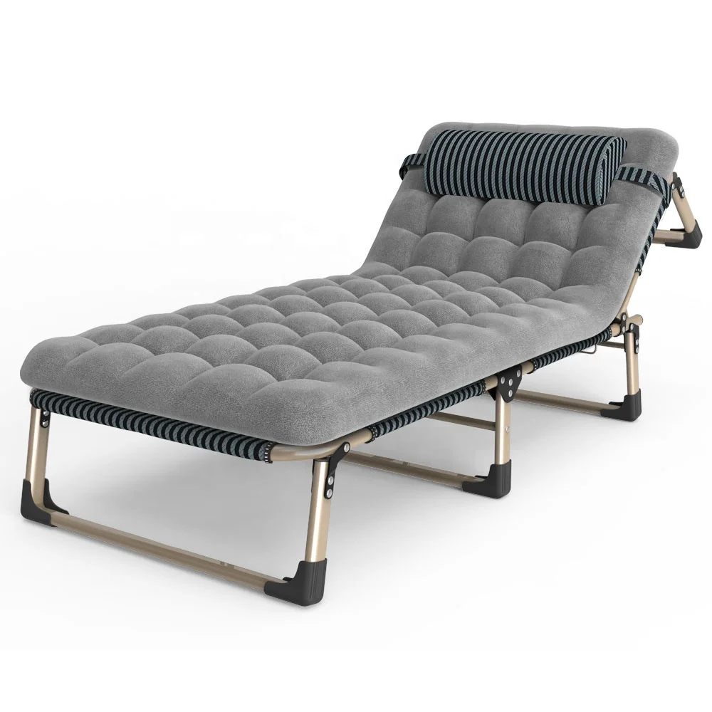 Multifunctional portable folding large single bed with soft mattress for adults