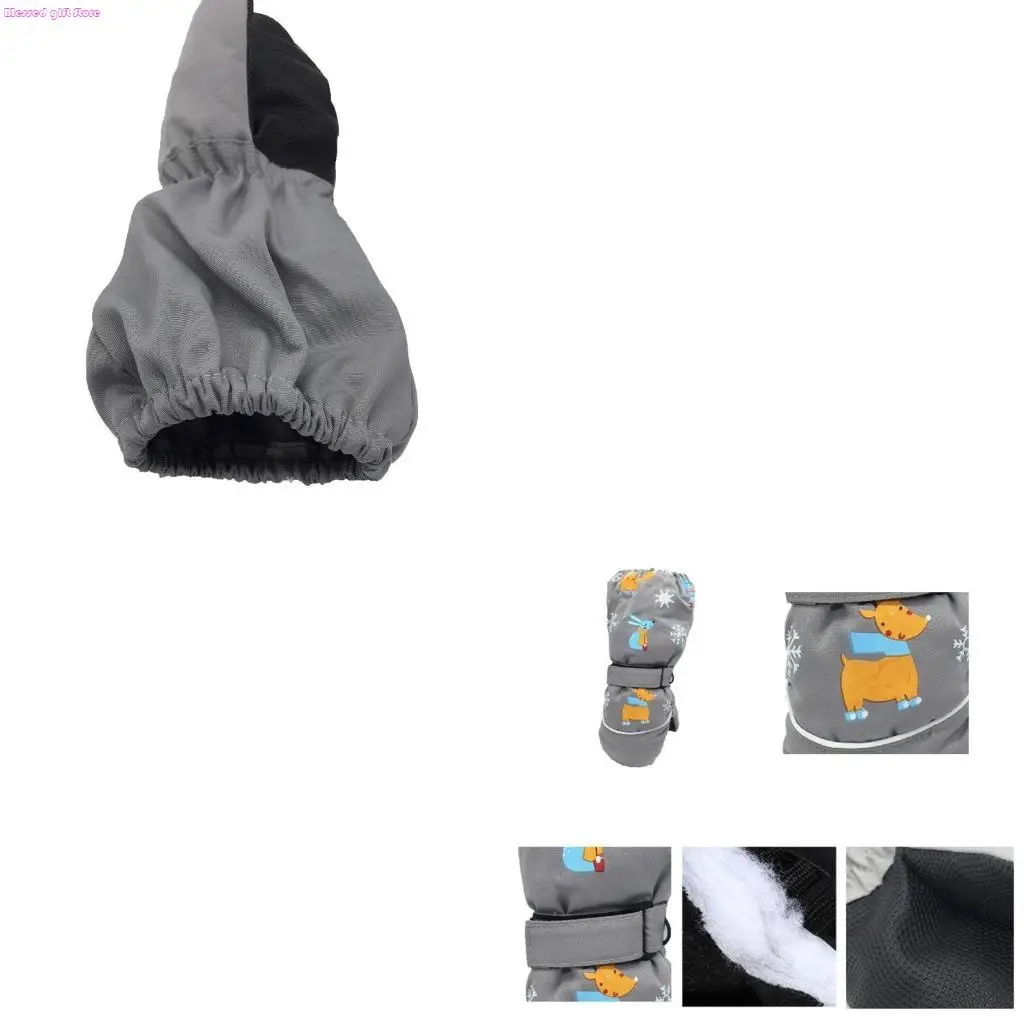 D0JC Thin Insulate Kids Ski Gloves Winter Warm Snow Gloves Waterproof Skiing Snowboarding Sledding