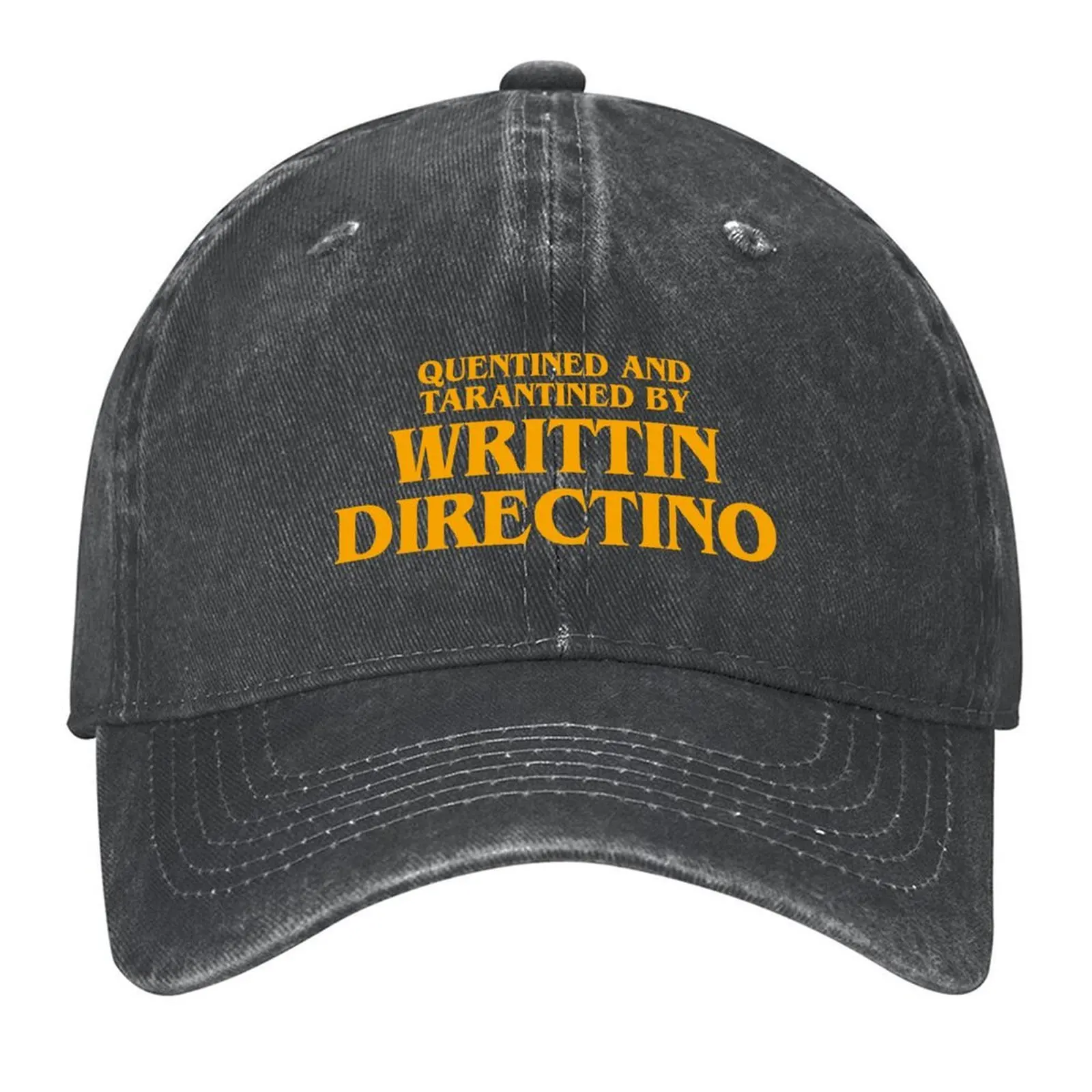 

QUENTINED AND TARANTINED BY WRITTIN DIRECTINO ORANGE MEME Baseball Cap Custom Cap Sun Cap Men's Caps Women's