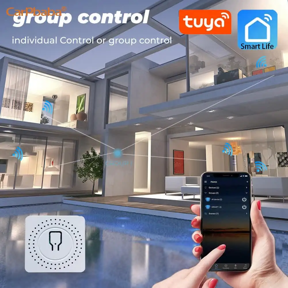 

Tuya 16A Remote Control Smart Switch Smart-Life Tri-Mode WiFi & Bluetooth & RF433 Switch - Device for Smart Home Automation