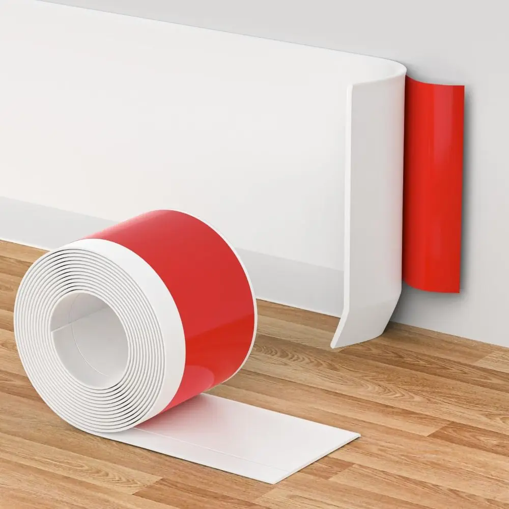 

PVC Baseboard Molding Trim Flexible Self-Adhesive Wall Border Sticker Vinyl Waterproof Waist Line Wallpaper Living Room