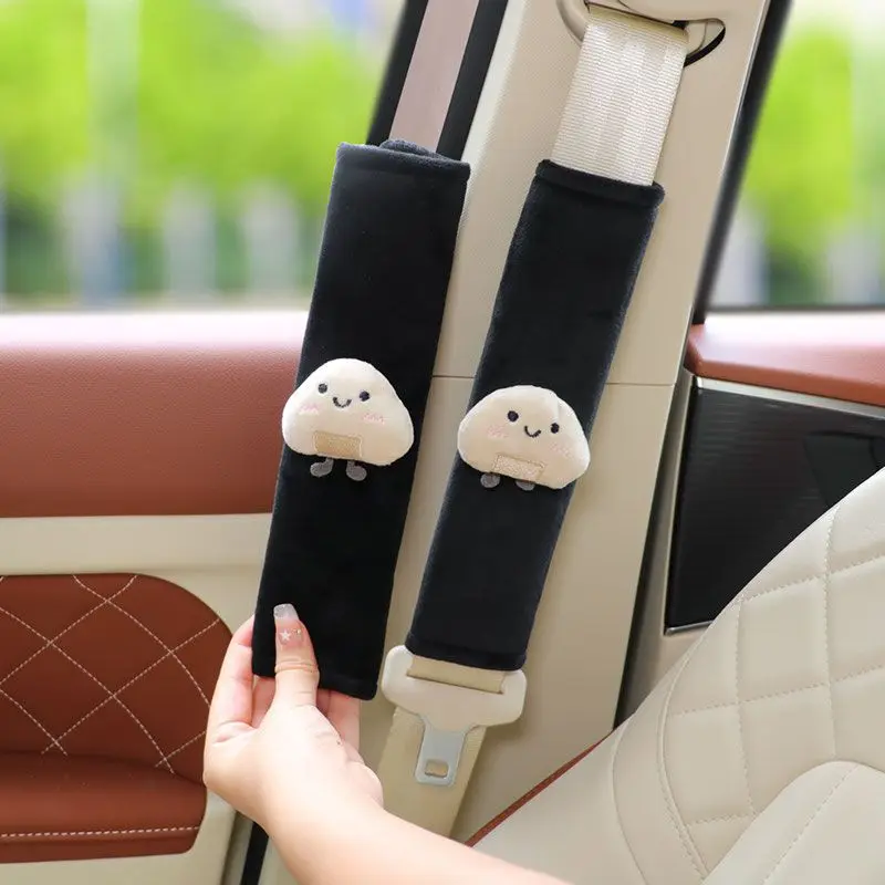 

Seat Belt Shoulder Cover Cute Toast Bread Cartoon Plush Car Interior Safety Belt Protective Cover Car Load Shoulder Strap