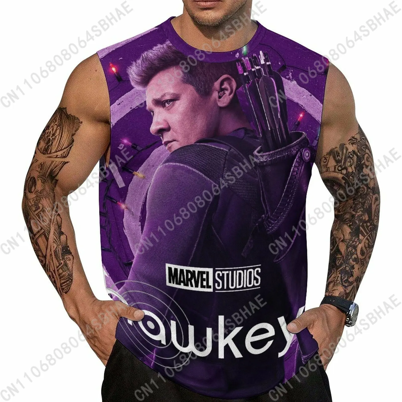 

Marvel Hawkeye Custom Men's Sleeveless Shirt Personalized Tank Top Wear Summer Vest Tops Men Daily Use Cosplay
