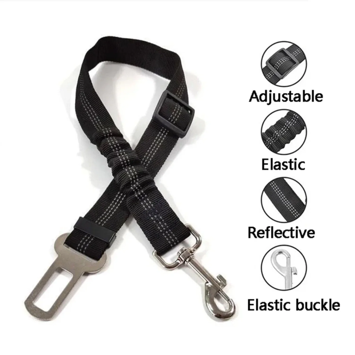 Ensure peace of mind during travel with this premium, adjustable, and secure pet car seat belt harness for small to medium-sized