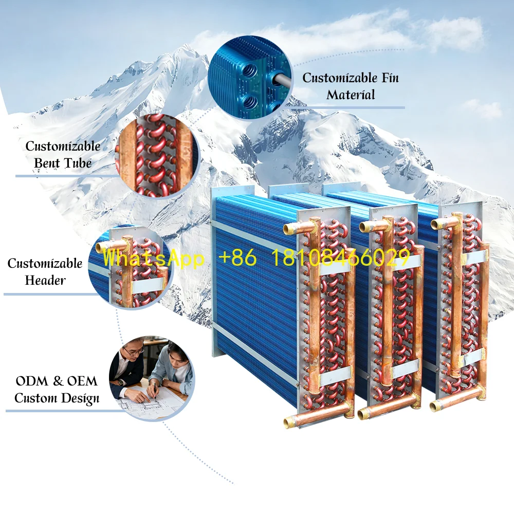 

Refrigeration Systems ISO Certified Tailored Solution Stainless Steel Copper Tube Hydrophilic Aluminum Fin Condenser Industrial