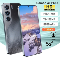 C40Pro Mobile Phones 7.3 Inch HD Smartphone Original 5G Dual Sim 8000mAh Cellphones Android 14 Face Unlocked 22GB+2TB Cell Phone