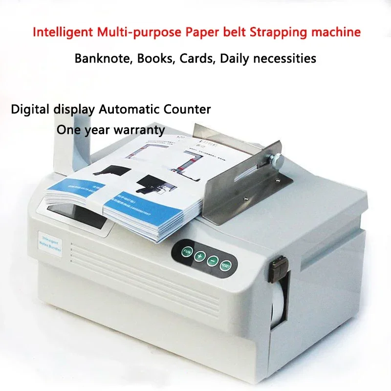 Intelligent Multi-purpose Paper belt Strapping machine  tape Packer Automatic Tying  For Banknote, Daily necessities