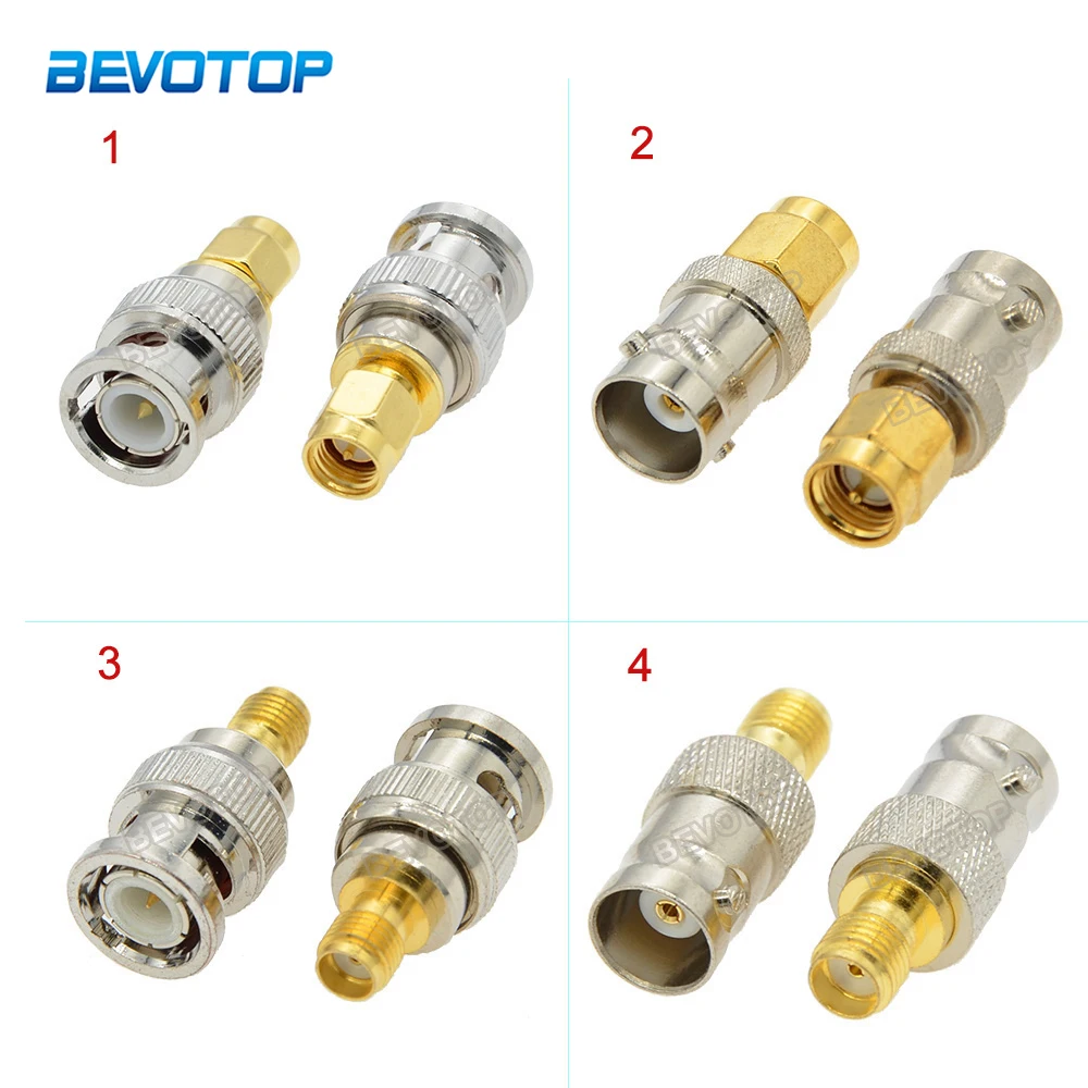 

2PCS/Lot 4 Types SMA to BNC M/F Radio Antenna Connector Adapter RF Coax Converter M/F Radio Antenna Adapters Kit Coaxial