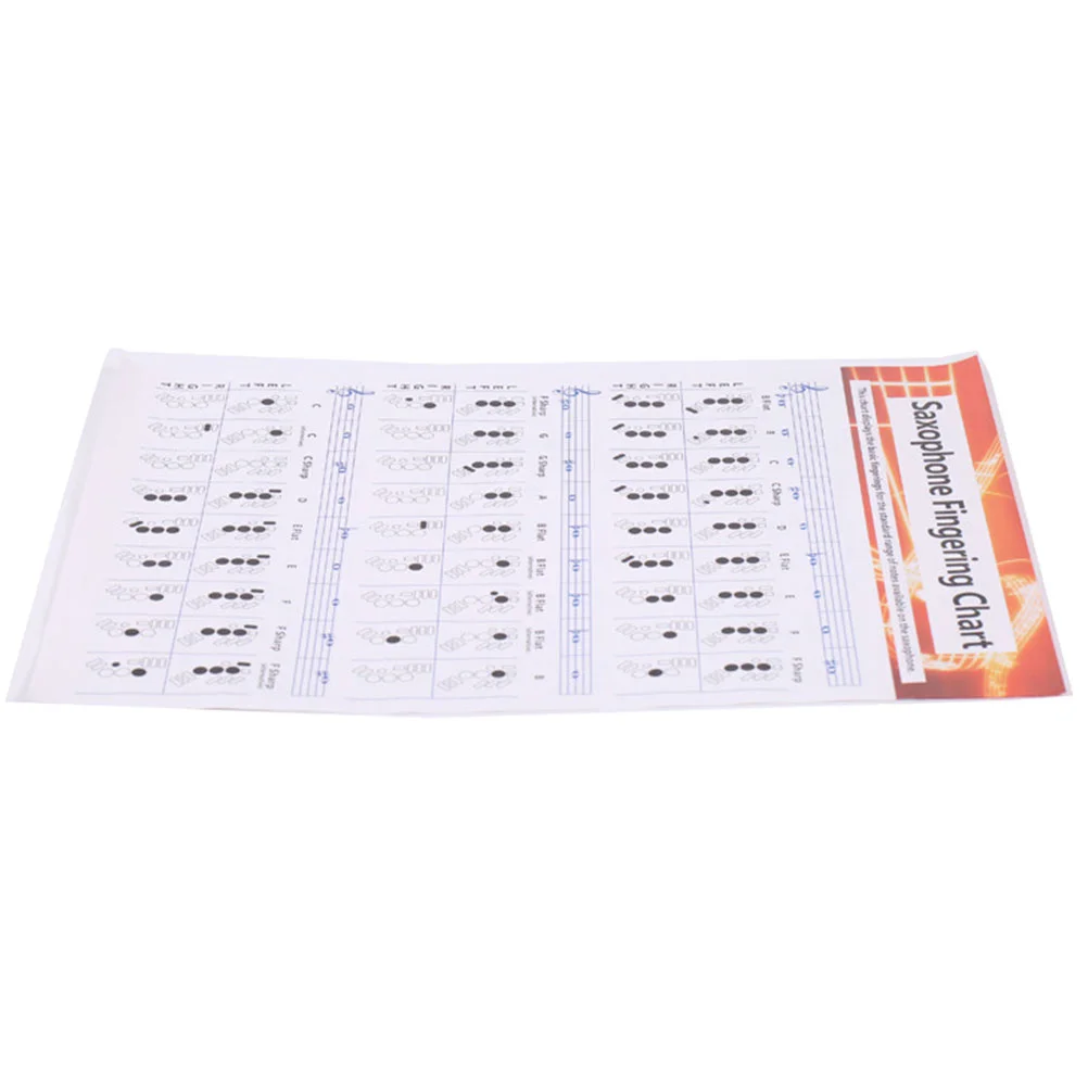 Saxophone Practice Chart Chord Poster Coated Paper Music Learning Reference