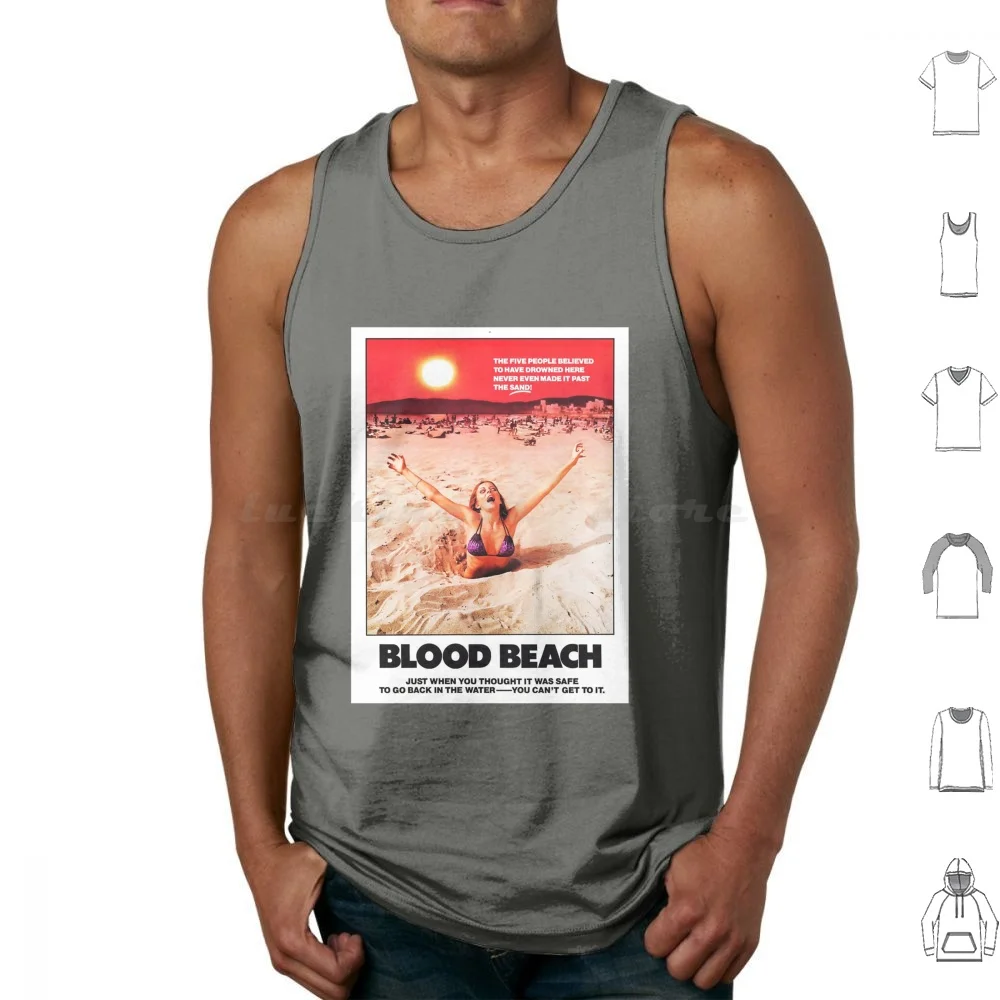 Funny Gift For Blood Beach 1981 Tank Tops Print Cotton Funny For Blood Beach 1981 Lucio Fulci Horror Zombie Italian Horror