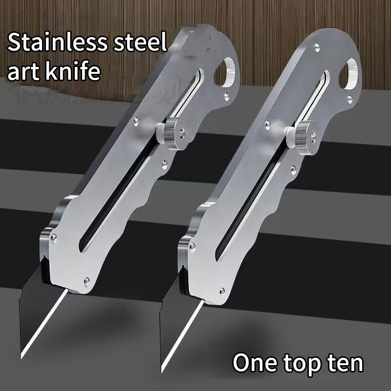 New Stainless Steel Utility Knife Steel Wallpaper Knife Holder Durable Sturdy Fast Cutting Manual Lock