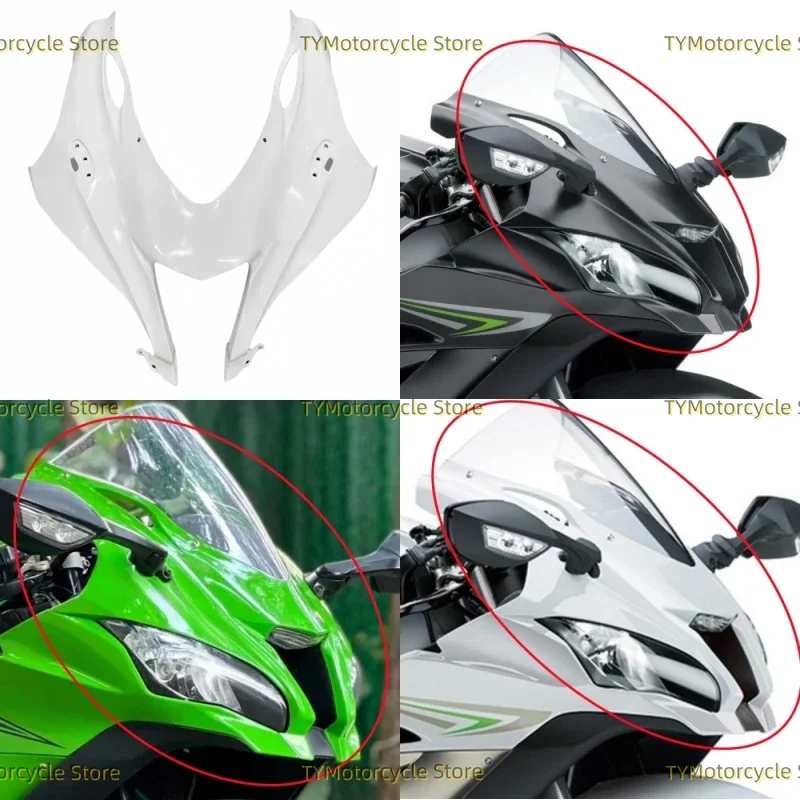 Motorcycle Front Headlight Hood Fairing Panel Cover Nose Head Cowl Fit For Kawasaki Ninja ZX-10R ZX10R ZX 10R 2016 2017-2020