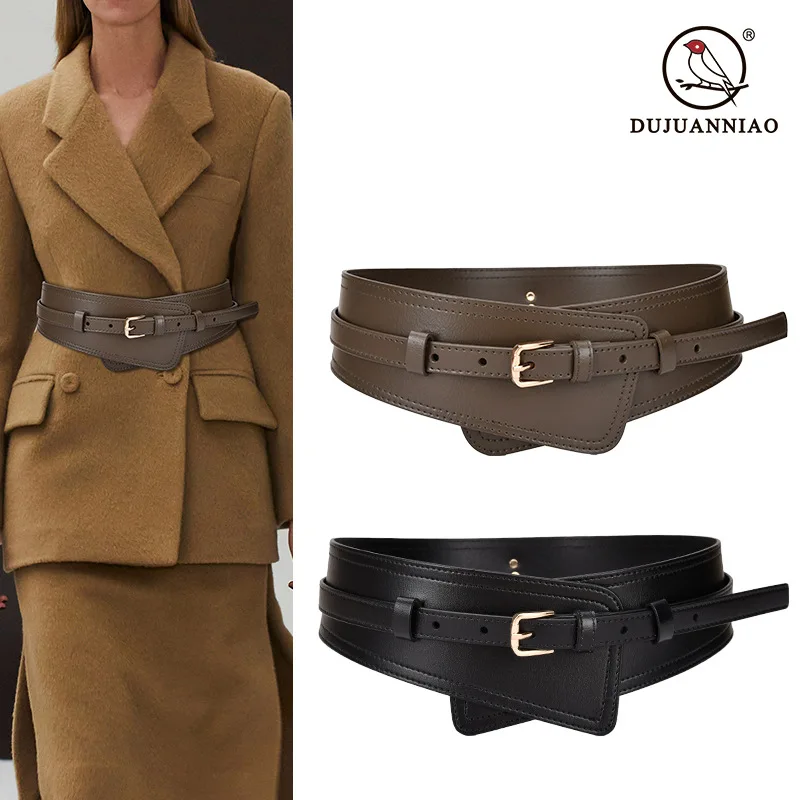 

New style women's belt decoration fashion waist pin buckle genuine cowhide wide belt waist seal