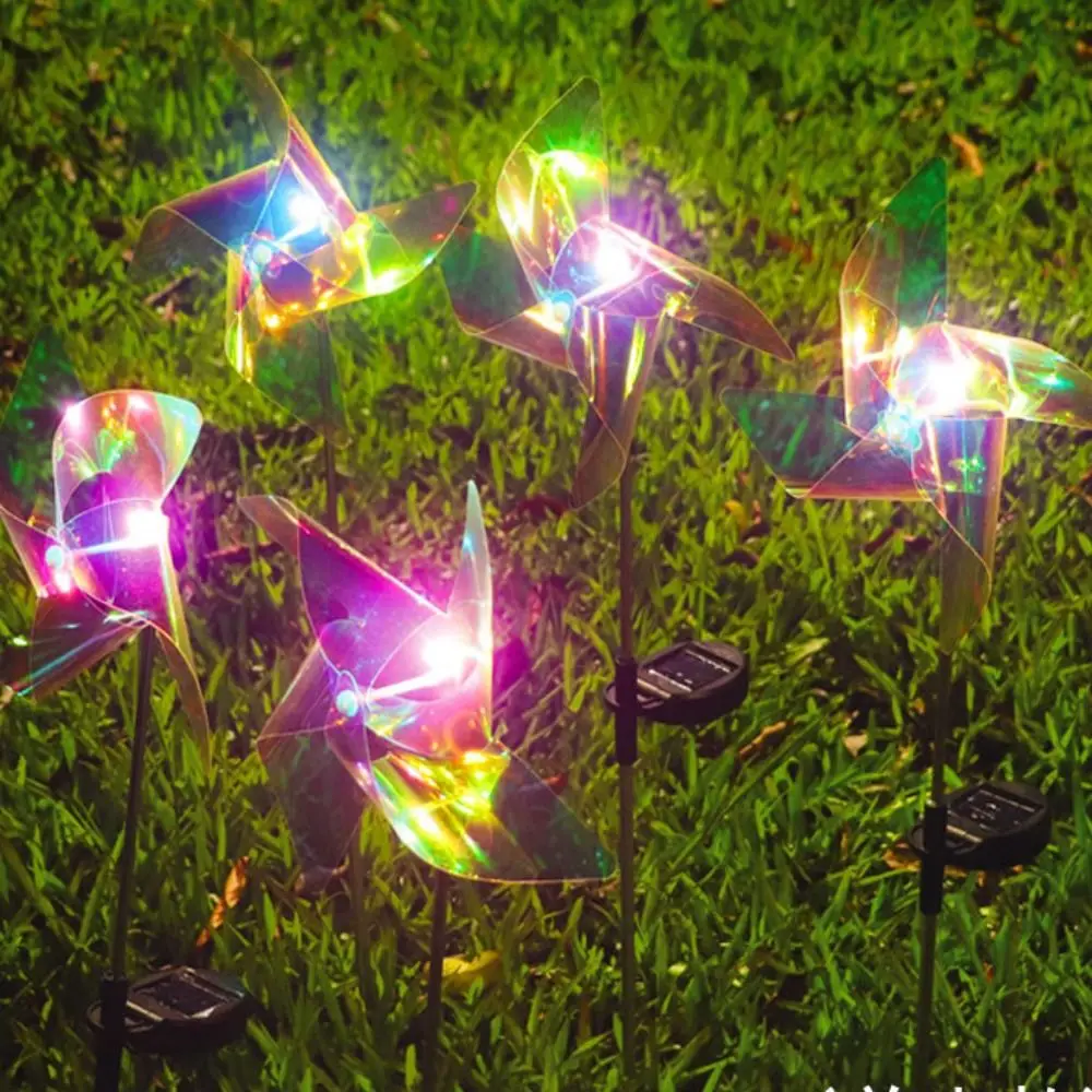 4/7-Leaf Led Solar Windmill Lights Waterproof Creative Turning Windmill Lawn Lights Artificial Garden Decorative Lights Home