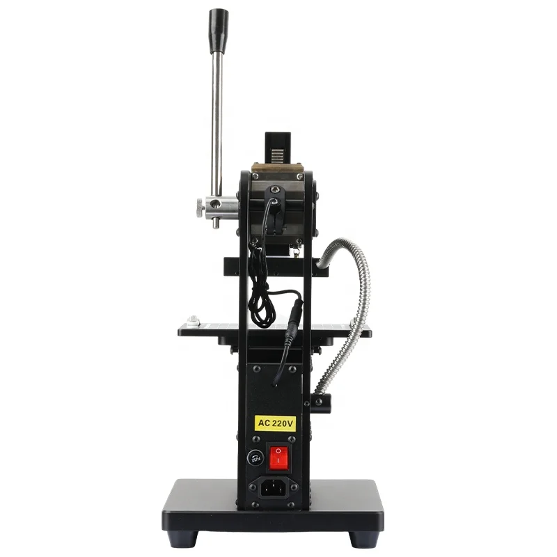 

#Manual Leather Work Stamping Machine Customized Logo Small Digital Bronzing Machine Push-pull Workbench Embossing Machine