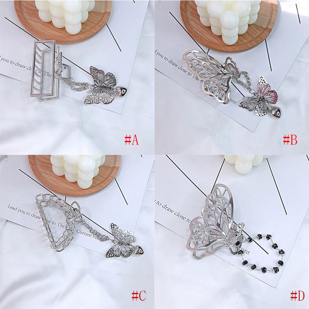 Hollow Jewelry Love Heart Chain Rectangle Styling Tool Butterfly Butterfly Hair Claw Hair Accessories Crab Clips Hair Clip