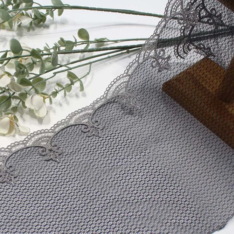 

32Yards Grey Black Embroidery Lace Trim For Skirt Hem Clothes Sewing Material DIY Apparel Dress Fabric