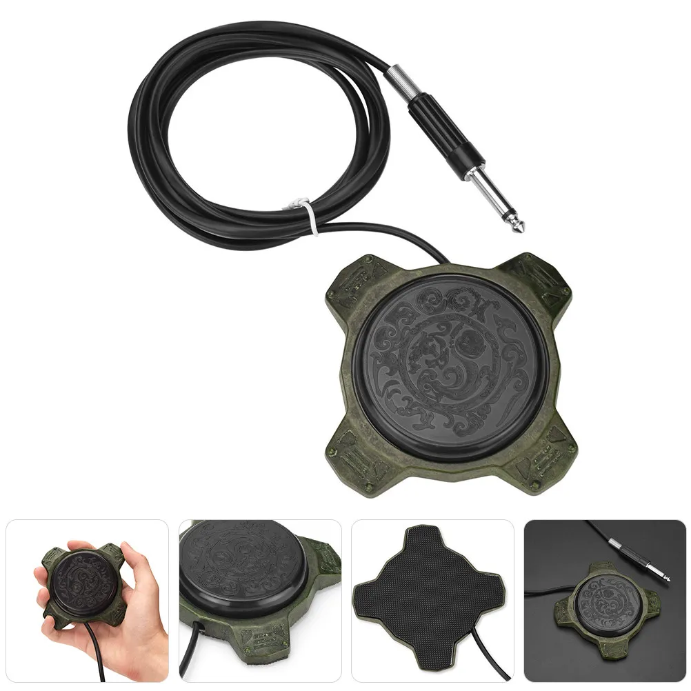 

Педаль для тату-машинки из нержавеющей стали с высокой электропроводностью, практичный инструмент для тату-мастеров, медный провод