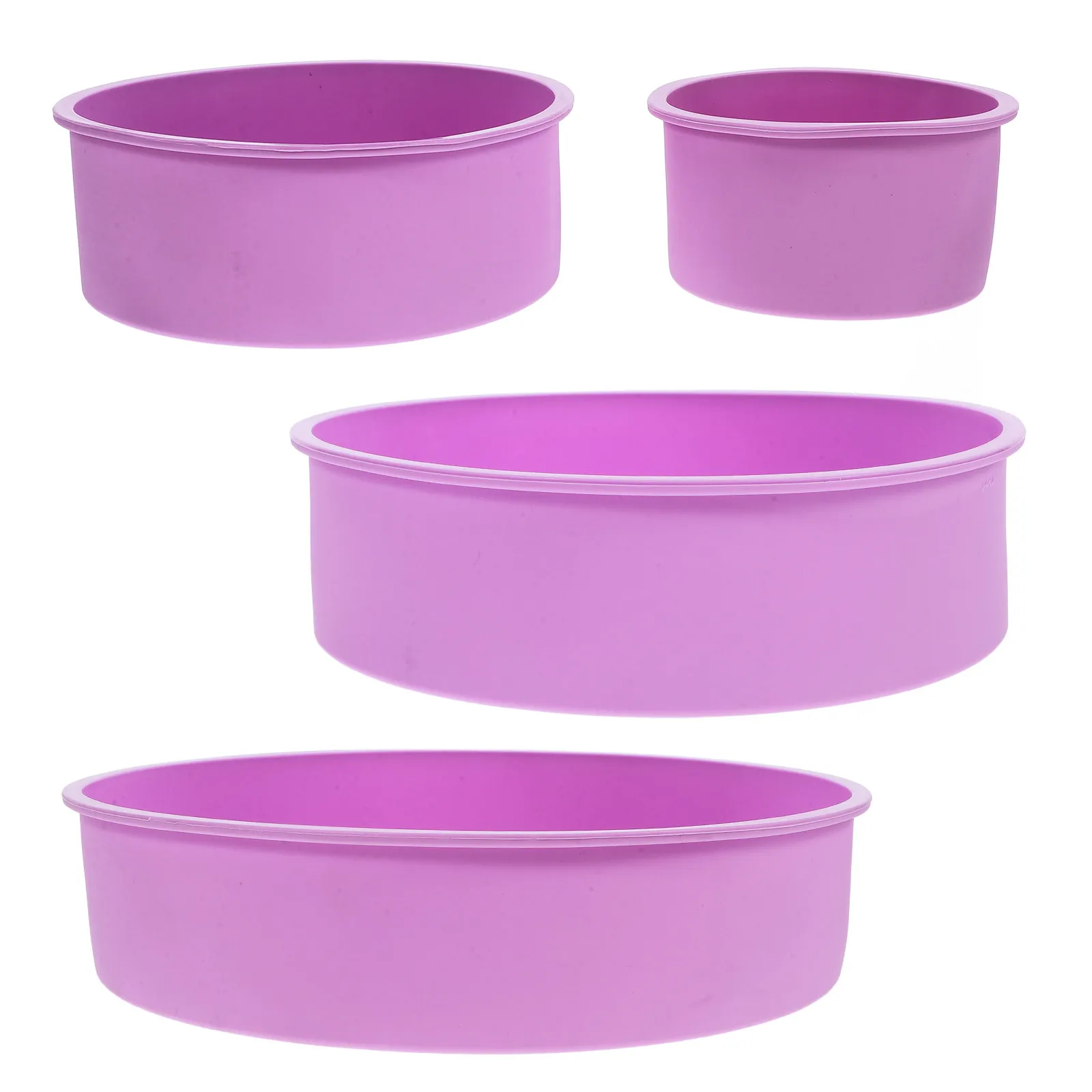 

Набор из 4 силиконовых форм для выпечки: круглые формы 4, 6, 8 и 10 дюймов, антипригарные, термостойкие, легко извлекаемые, для чизкейков и муссов
