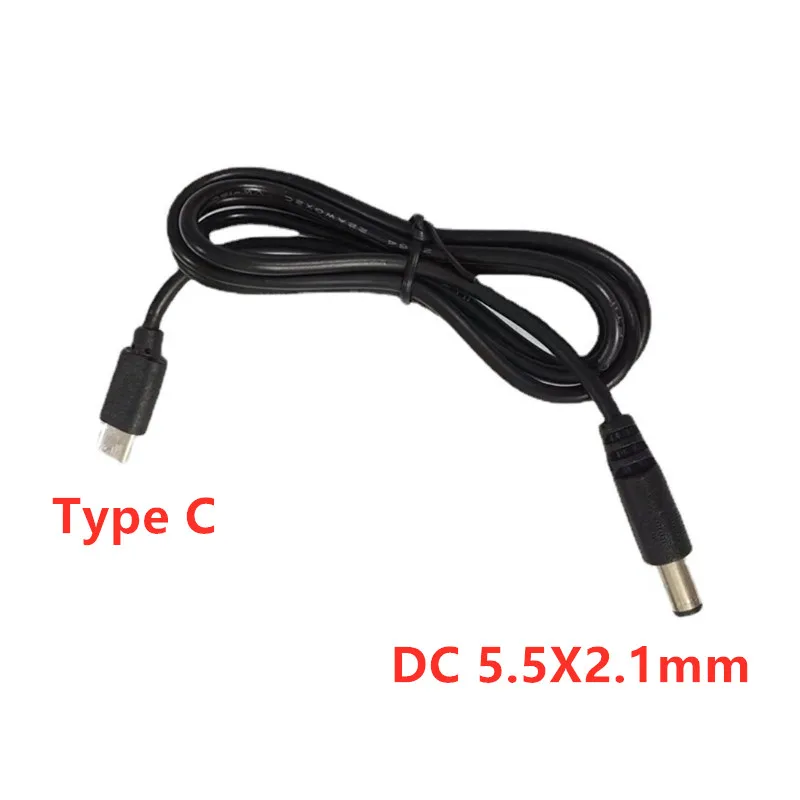 5V USB 3.0 typ C męski na DC 5.5X2.1mm męski kabel do ładowania przewód ładujący Adapter kabel zasilający do routera głośnik do laptopa tryb