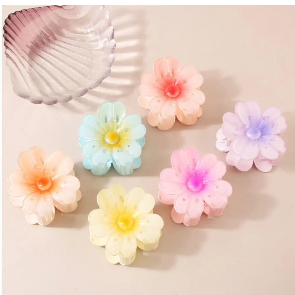 Flower Flower Hair Claw Clips Non-Slip Cute Hawaiian Flower Hair Clips Large Hawaiian Style Hair Accessories