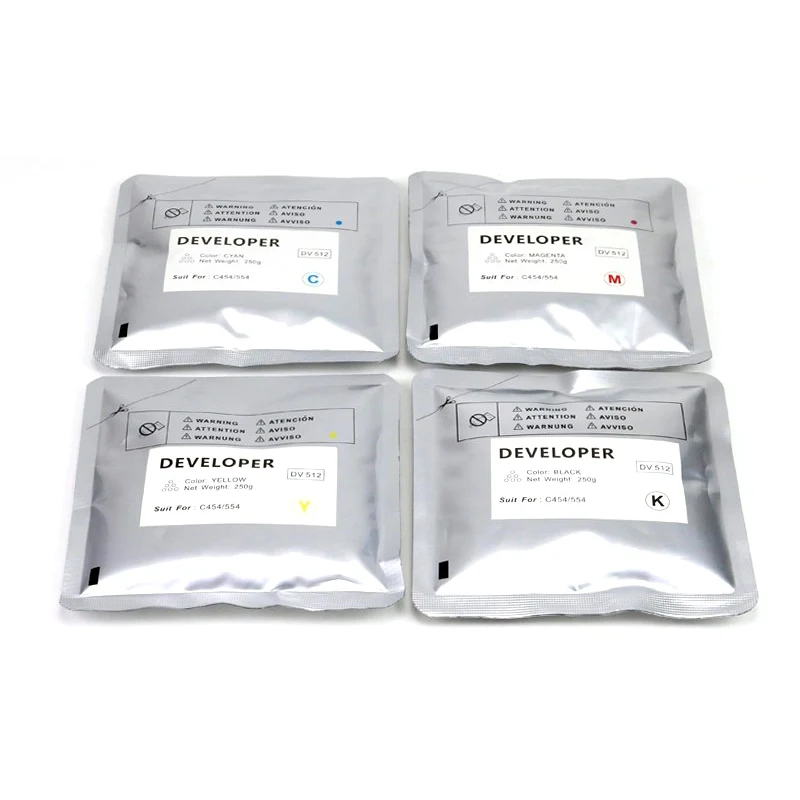 1 Juego de desarrollador DV512 de 250g para Konica Minolta Bizhub BH C554 C224 C284 C364 C454 A2XN0KD máquina de fotocopia en polvo de hierro