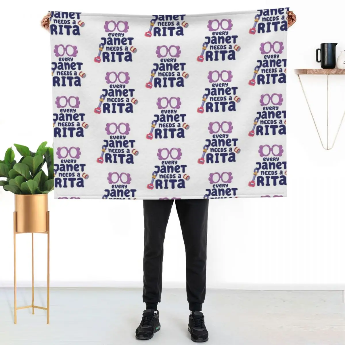 

Every Janet needs a Rita Throw Blanket Warm Flannel Blanket for Couch Chair Bedroom