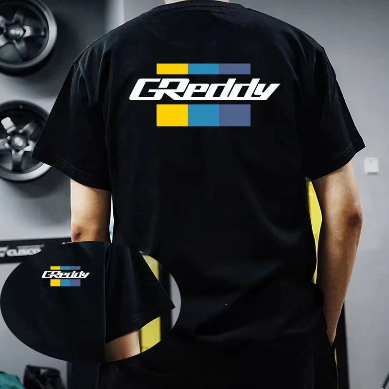Mode Herren T-Shirt Baumwolle Kurzarm GReddy Turbo System Print T-Shirt Hochwertige T-Shirts Herrenbekleidung Sommer Tees – Detail 7