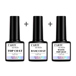 8 ml funktionelles Gel-Nagelkunst-Set mit Grundlack und Diamant-Top-Mantel, mattes Oberteil, Soak Off Gel-Nagellack für Nail Art Design Tool