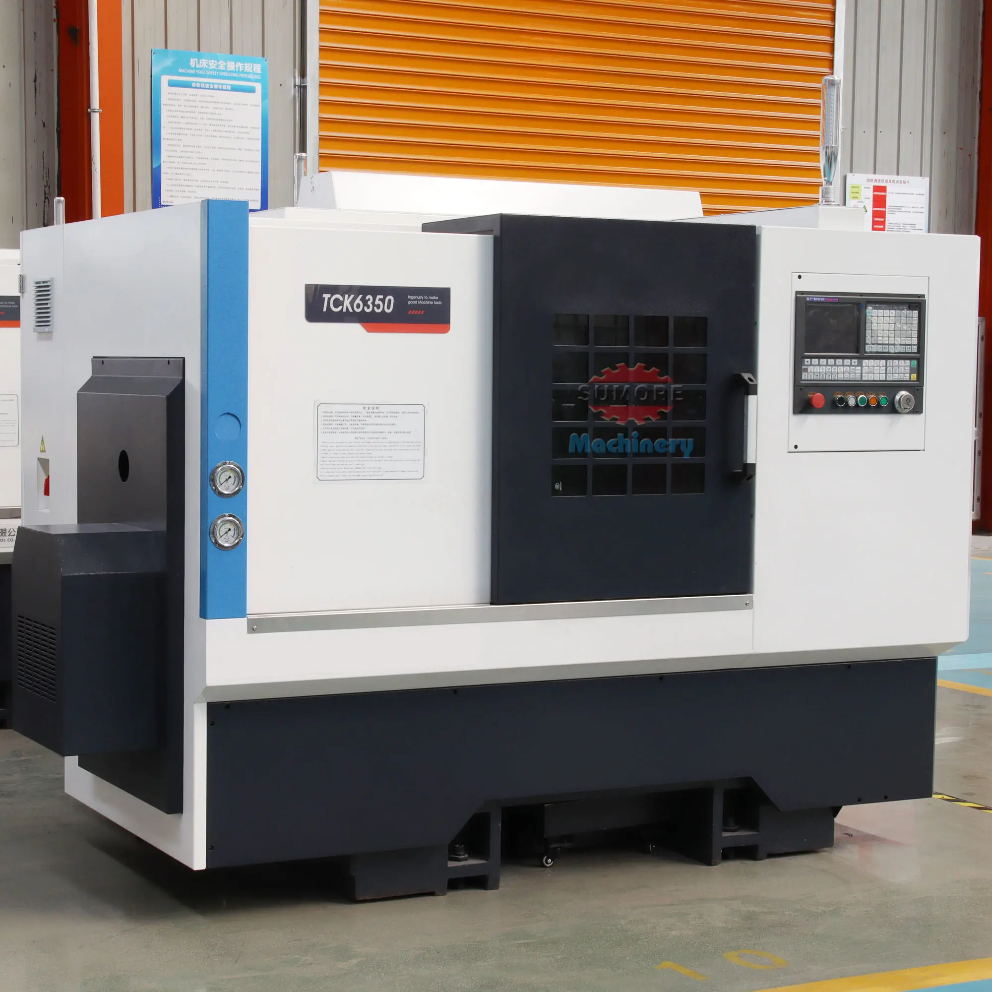SUMORE Tck6350 45 derece Hines Tck eğimli yatak dönüm merkezi Cnc torna Hine Metal için