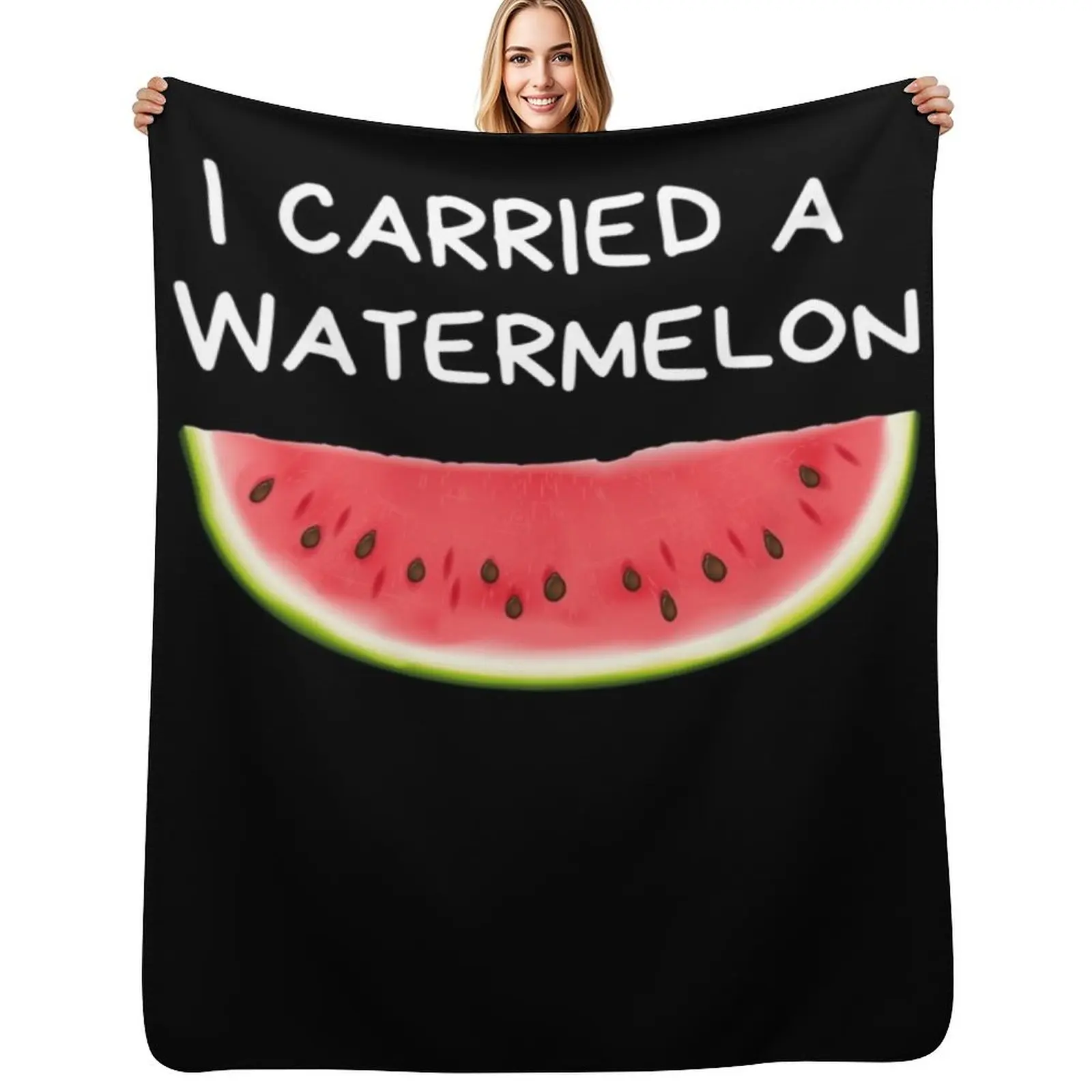 I carried a watermelon - Dirty Dancing - Nobody Puts Baby In A Corner Classic . Throw Blanket Large Blankets