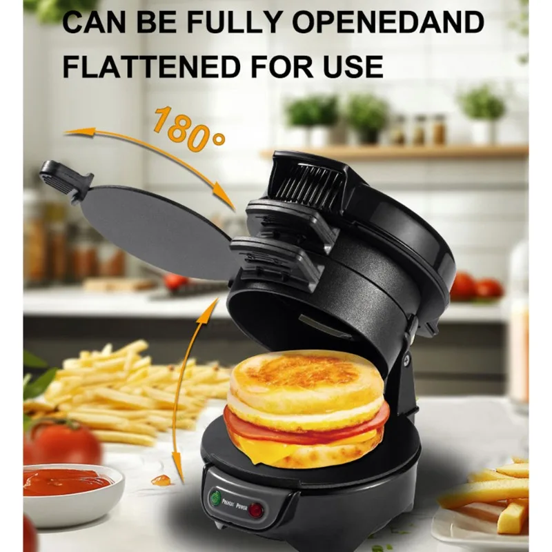 220V 110V Mini Electric Burger Sandwich Maker Machine Non Stick Toaster Grill Baking Pancake Pan for Bread Kitchen Home 토스트기 빵 view 3