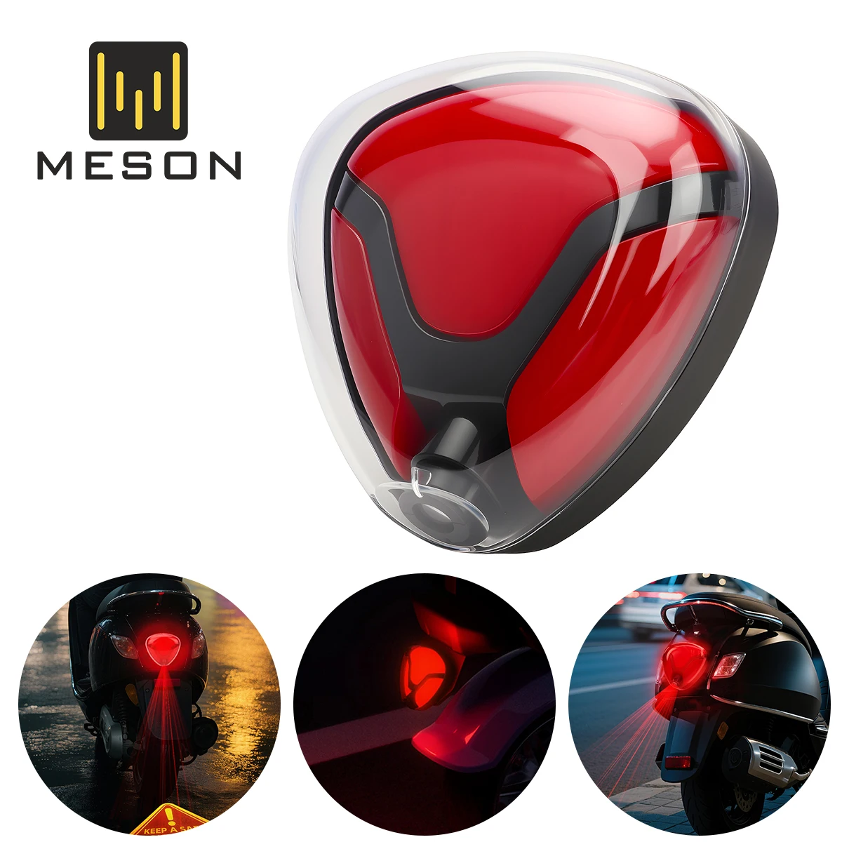 

Motorcycle LED Turn Signal Lamp Brake lights Safety Warning Flash Tail light 22SMD Projection Light Anti Rear End Collision