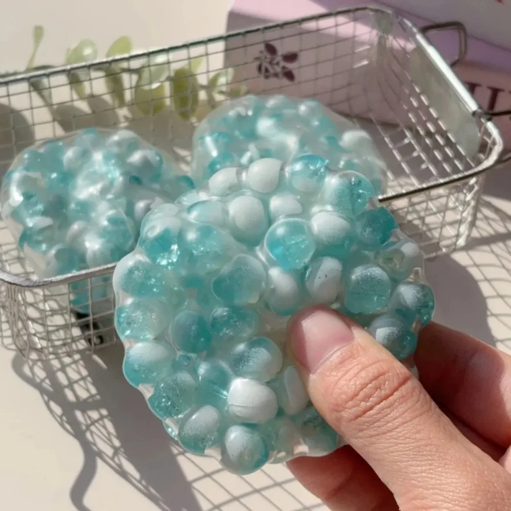 Squishy Colored Beads Stress Ball Sensory Toys for Adults Kids, Anxiety Relief Fidget Toys Squeeze Balls for ADHD Autism Focus