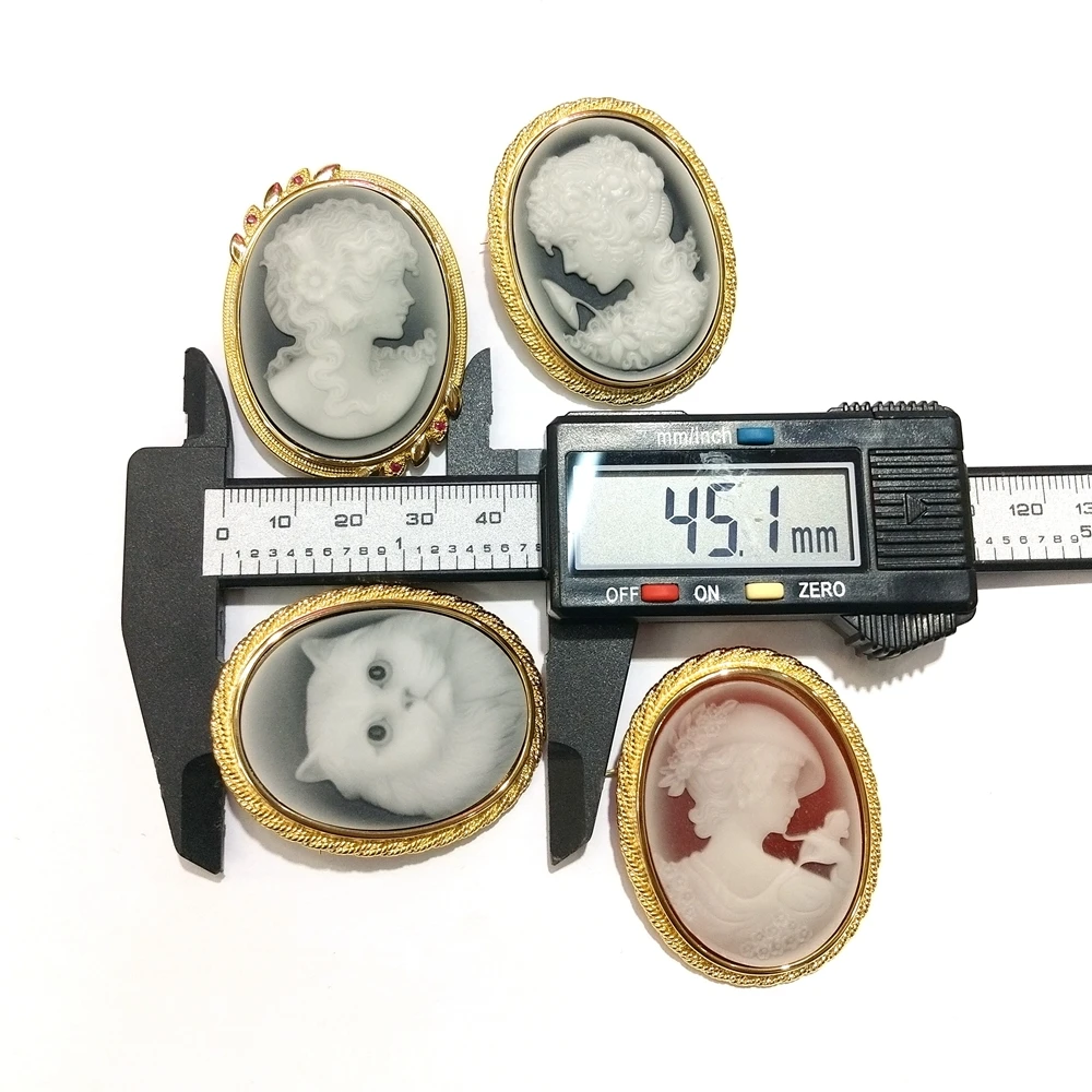 أنيقة العقيق النقش بروش السيدات الجميلة بالجملة أحدث الأحجار الكريمة والمجوهرات خمر سيدة الجمال دبابيس دبوس #3