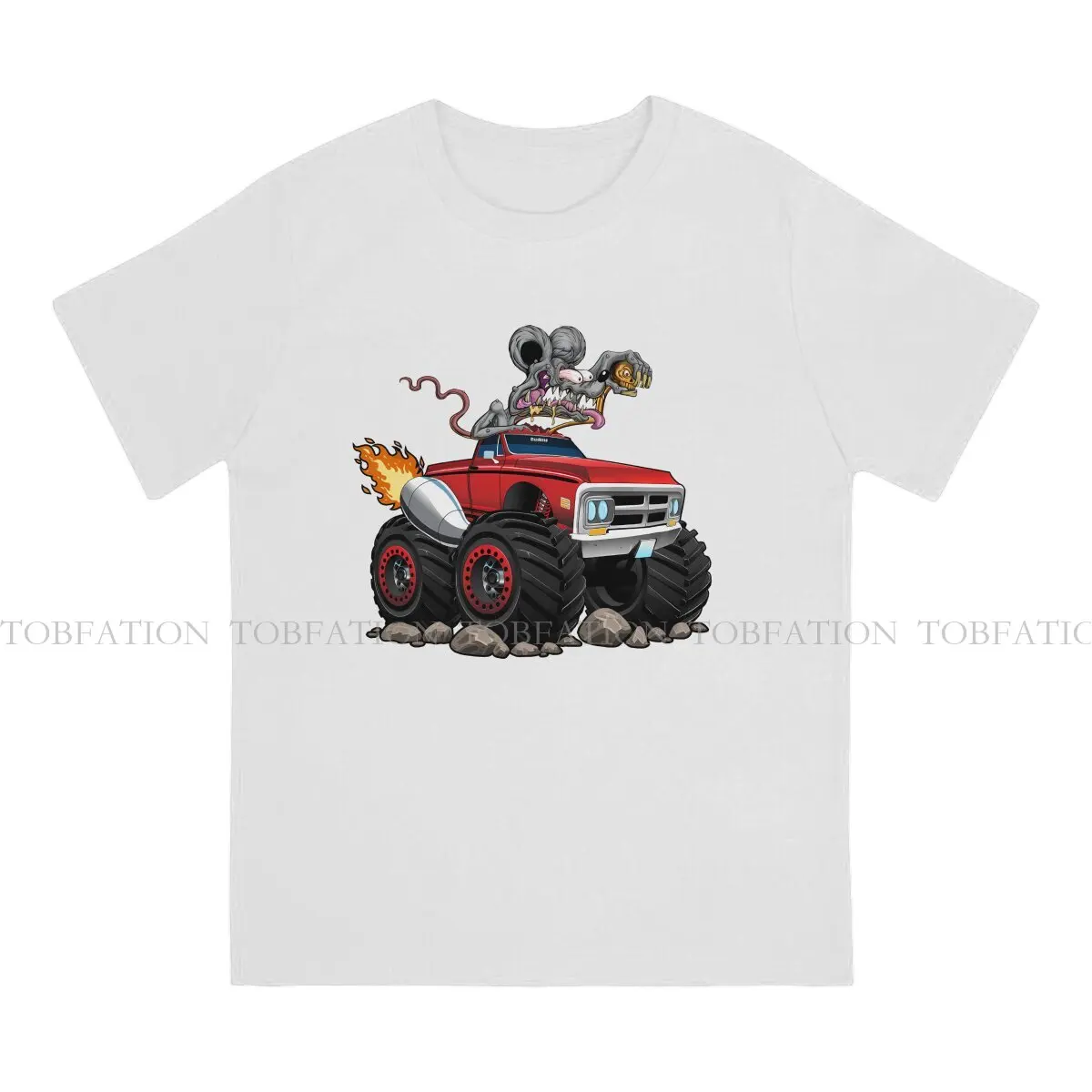 Tales of the Rat Fink Cartoon Film 100% Cotton TShirts DigiRods Rat Rod Racer Monster Truck Distinctive Men's T Shirt Tops 6XL image 2