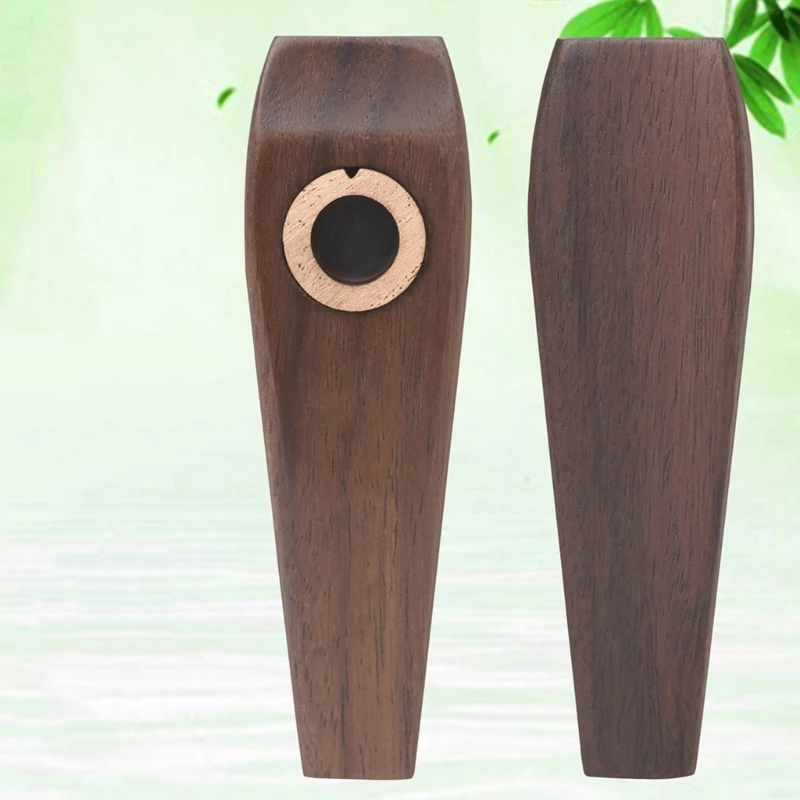 Professional Wooden Kazoos Flutes Diaphragm Mouth Kazoos Wooden Pallets Kazoo Companion For Guitar And Other Instrument