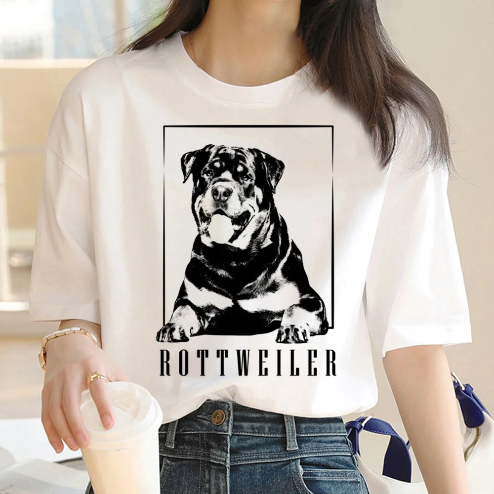 rottweiler Tee women streetwear graphic summer t-shirts girl harajuku comic streetwear clothing