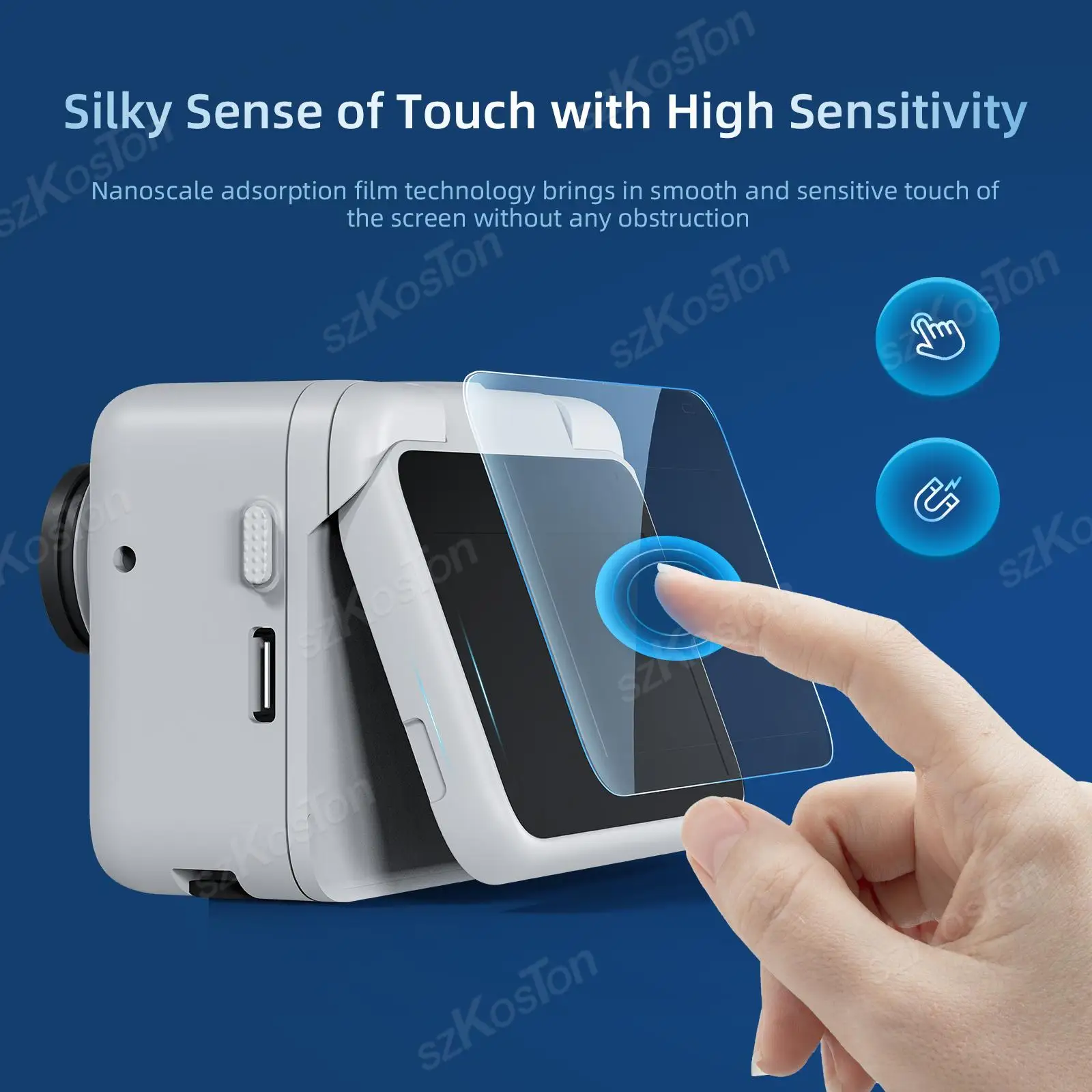 واقي شاشة LCD من الزجاج المقسى ، غطاء شاشة لكاميرا الحركة Insta GO 3S ، ملحقات حافظة GO3S Insta360