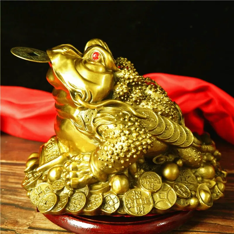 Pure Copper Three-Legged Golden Chan Fortune Decoration Large Fortune Opening Gift Shop Decoration