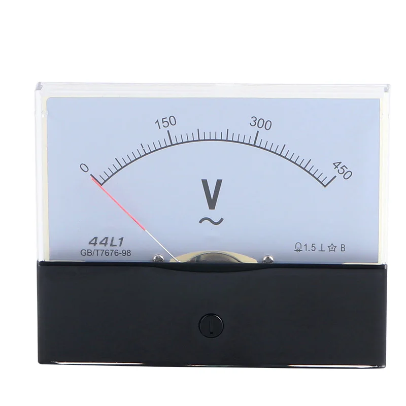 44L1-v AC Voltmeter Ac10v 15V 20V 30V 50V 100V 150V 250V 300V 450V 500V 600V 750V Pointer Voltmeter 98*78 Mm To Measure Single