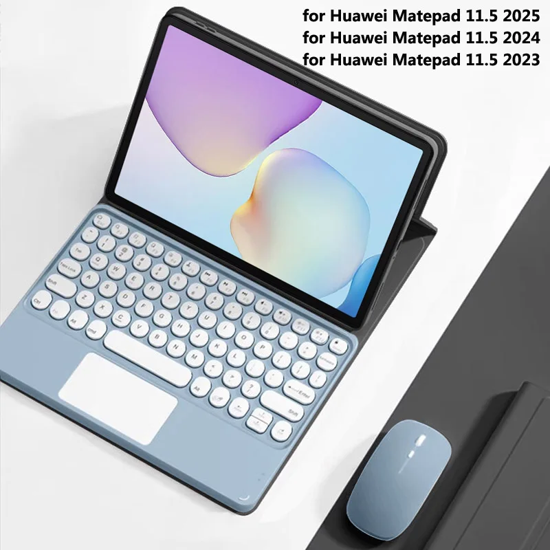 

For Huawei MatePad 11.5 2025 2024 Case Detachable Wireless Bluetooth Tablets Keyboard Stand Folio Cover for Huawei MatePad 11.5