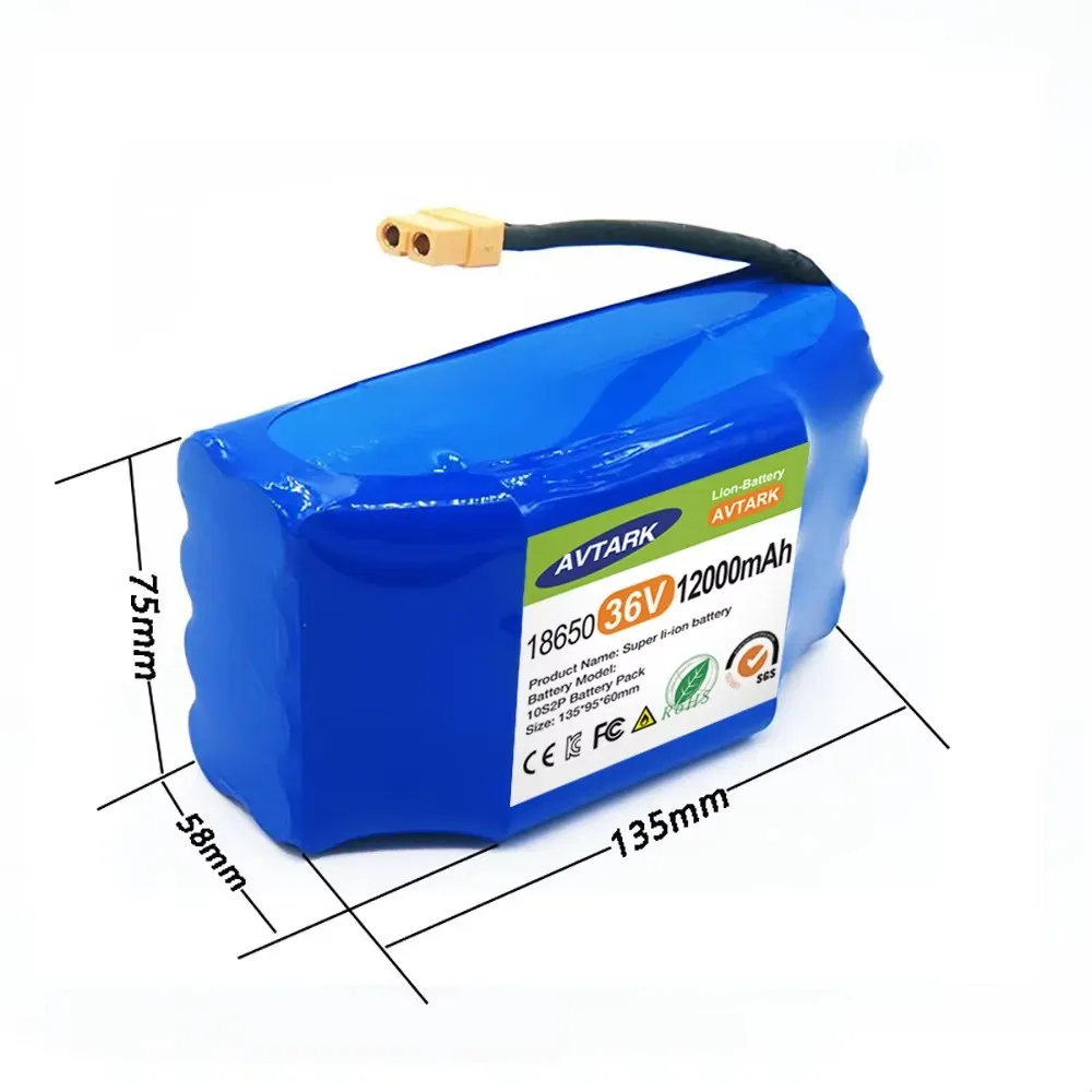 

36V 10S2P 7000mAh Lithium Battery Pack For Scooter Balance Two Wheeler Smart Twist Car Hoverboard Wheelbarrow Unicycle Batte