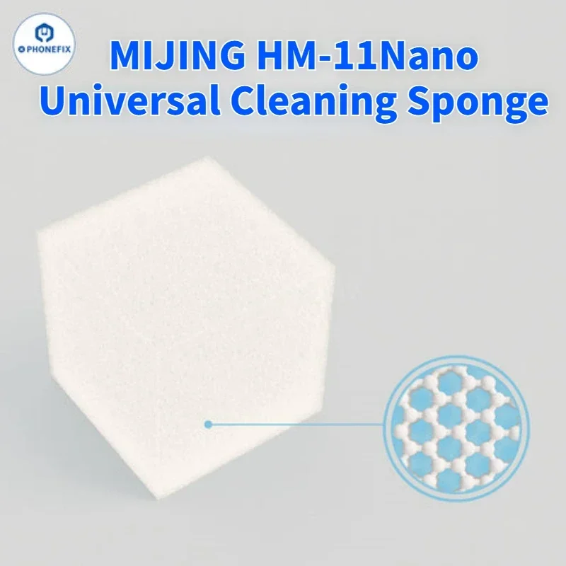 MIJING HM-11 Nano Universal Cleaning Sponge No Shedding Residue Strong Adsorption for Phone PCB IC Chip Repair Cleaner Tool Set