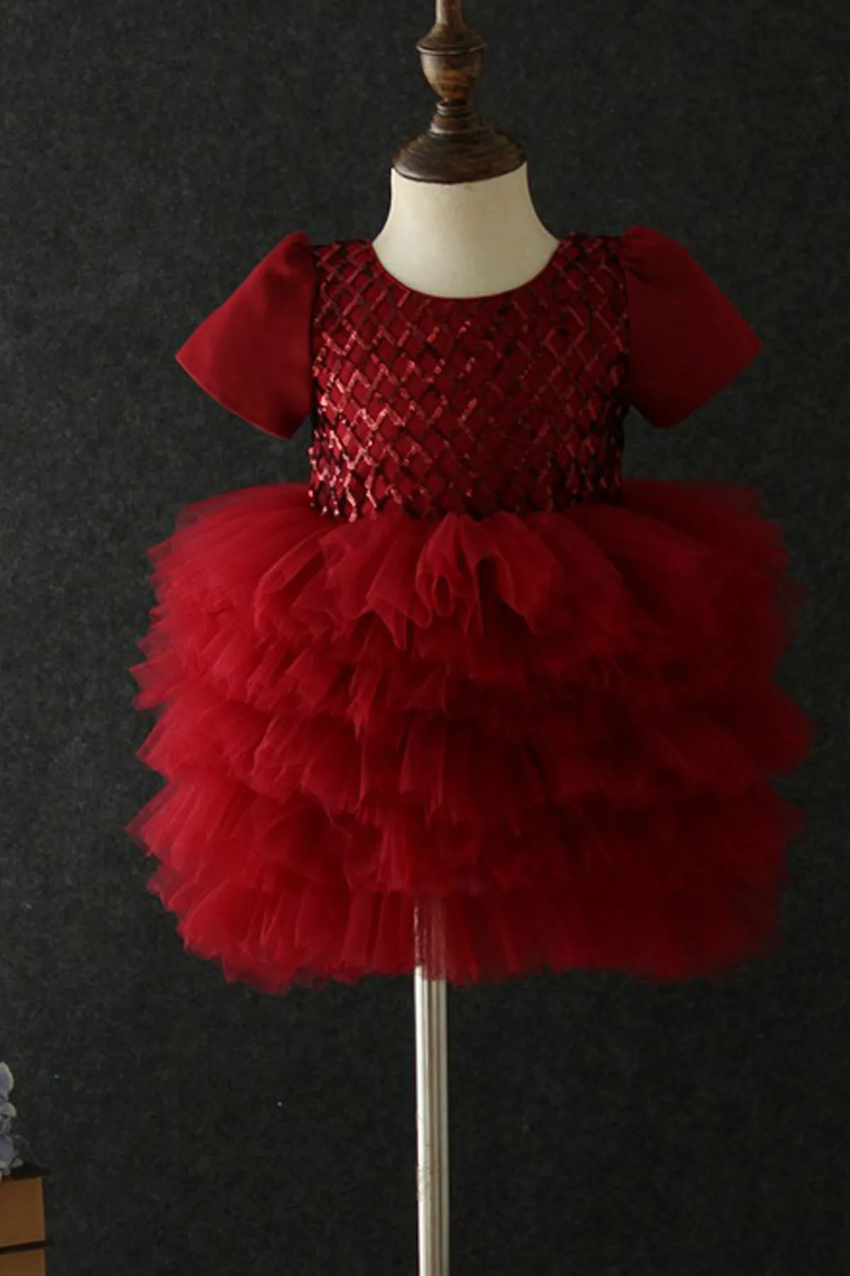 Tutu Layered Baby Girl Princess Dress 1st Birthday Kids Party Dresses for Girls Ball Gown Vestidos 9M- 5 Years