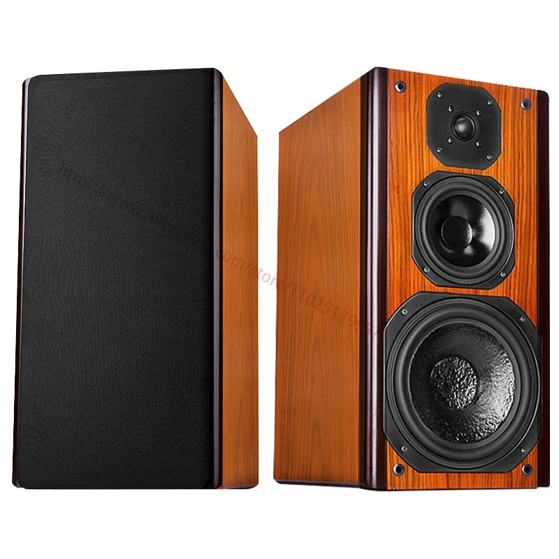 8 Inch 8 Ohm 200W 2.0 Stereo Three-Wey Passive Speaker Bookshelf Home HiFi Speakers is Suitable For Amplifier Audio