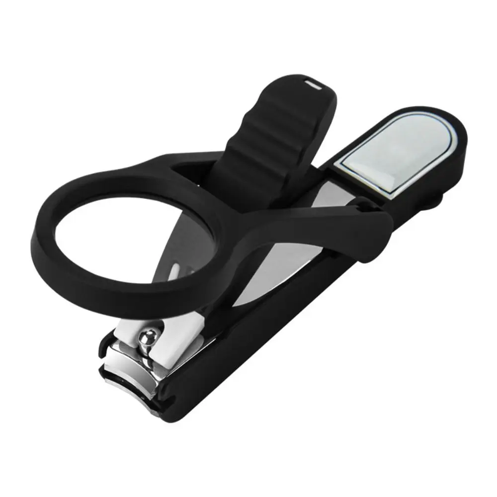 Creative Nail Clipper with Magnifying Glass Multifunctional Sharp and Durable Anti-splash Nail Clipper Portable Compact Size