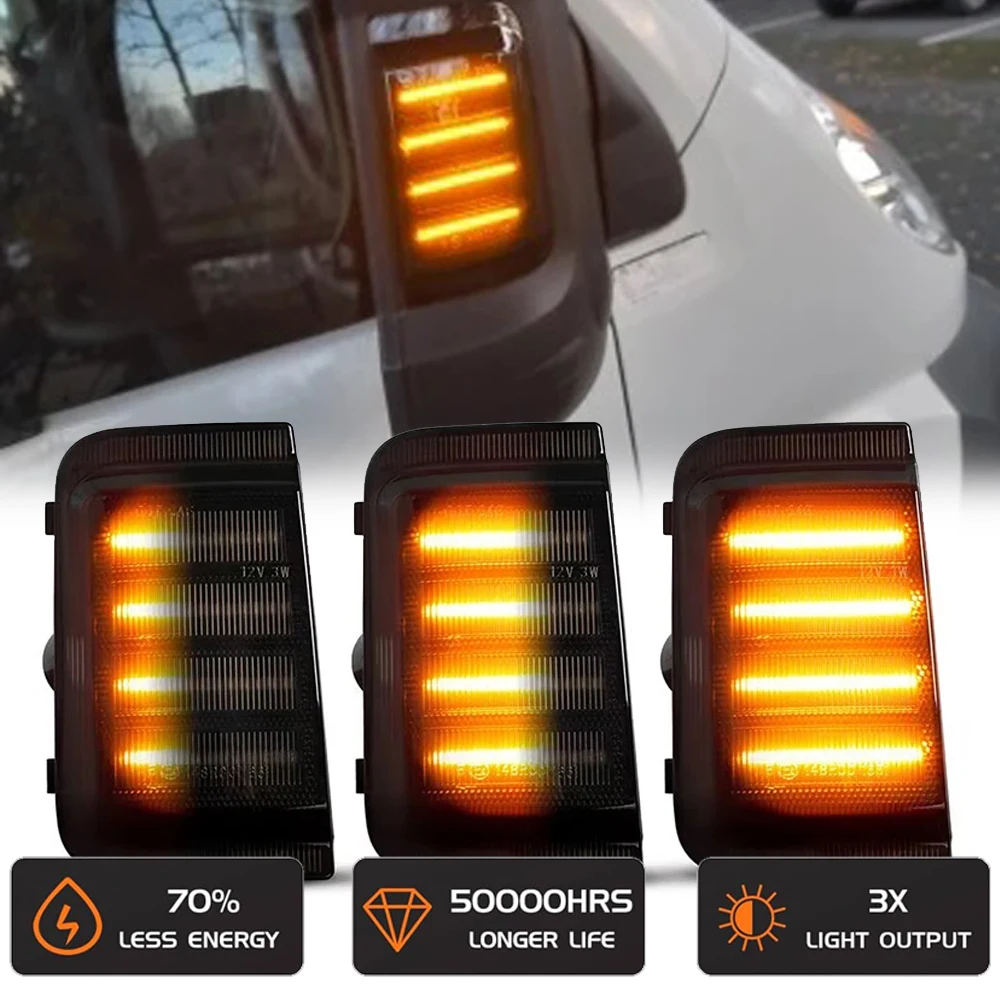 

2 шт. светодиодный динамический янтарный боковой габаритный фонарь заднего вида для Peugeot Boxer Fiat Ducato RAM Promaster Citroen Jumper Relay 2006-2019