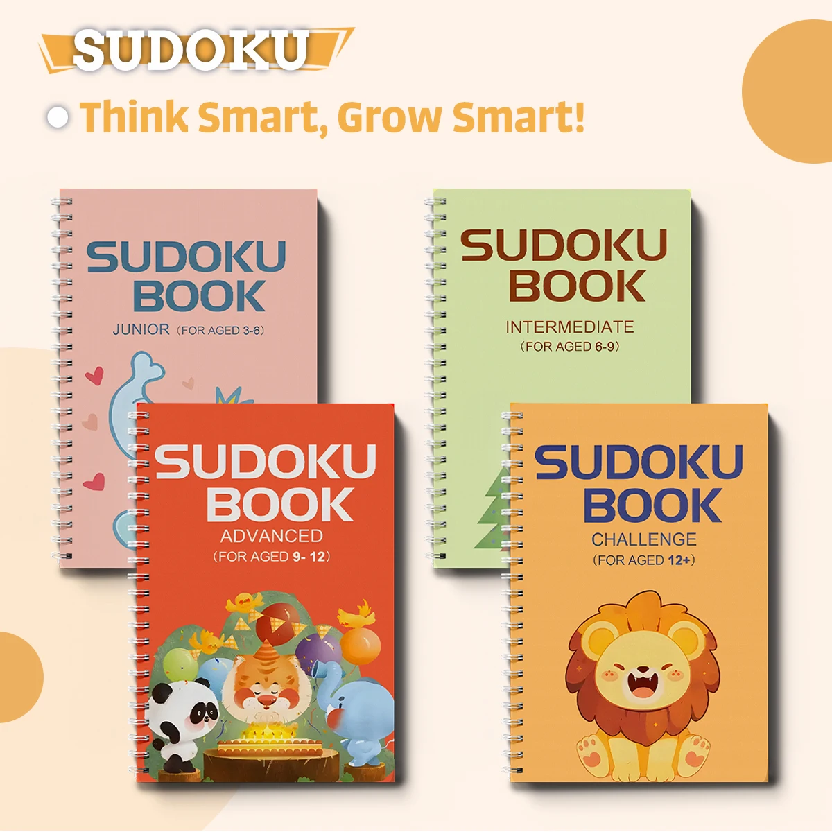 Un livre d’activités amusantes de Sudoku, pour développer le raisonnement et la logique, un cahier d’exercices de jeux de réflexion, pour améliorer la concentration et les capacités de raisonnement.